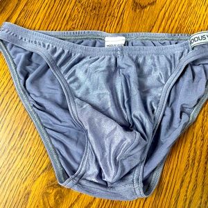 Used mens gray string bikini Med
